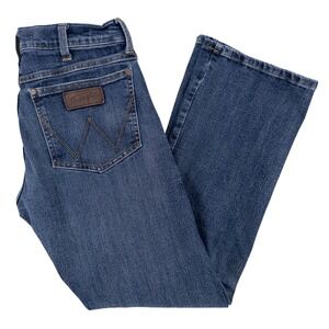 Wrangler Retro Mens 30x30 (30x32 tag) Slim Boot Jeans Blue Western Cowboy